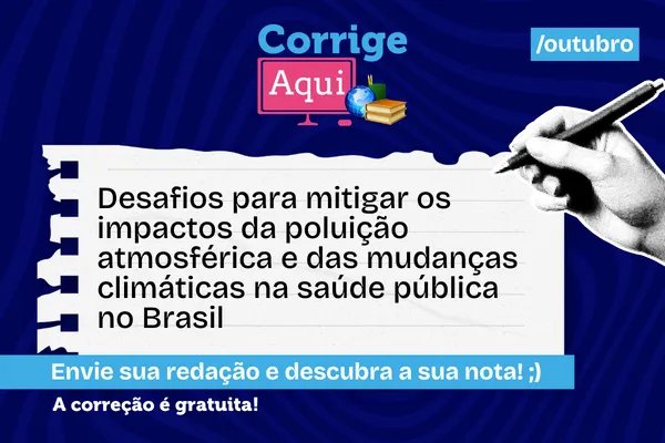 Leia mais sobre o artigo Corrige Aqui: tema de redação aborda poluição atmosférica